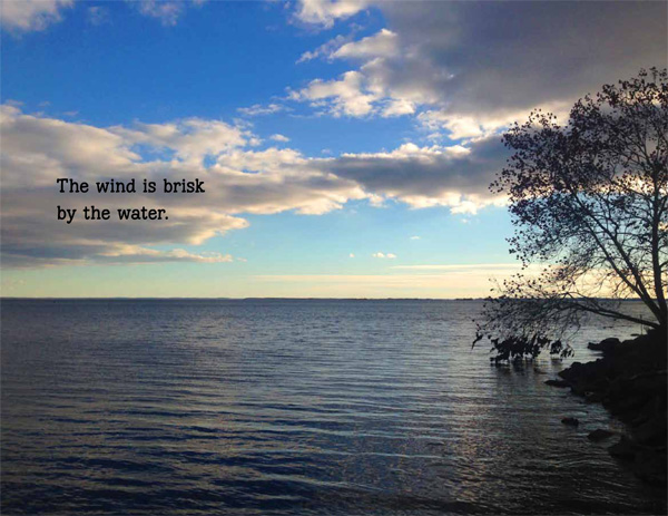 river,walking,sky,clouds